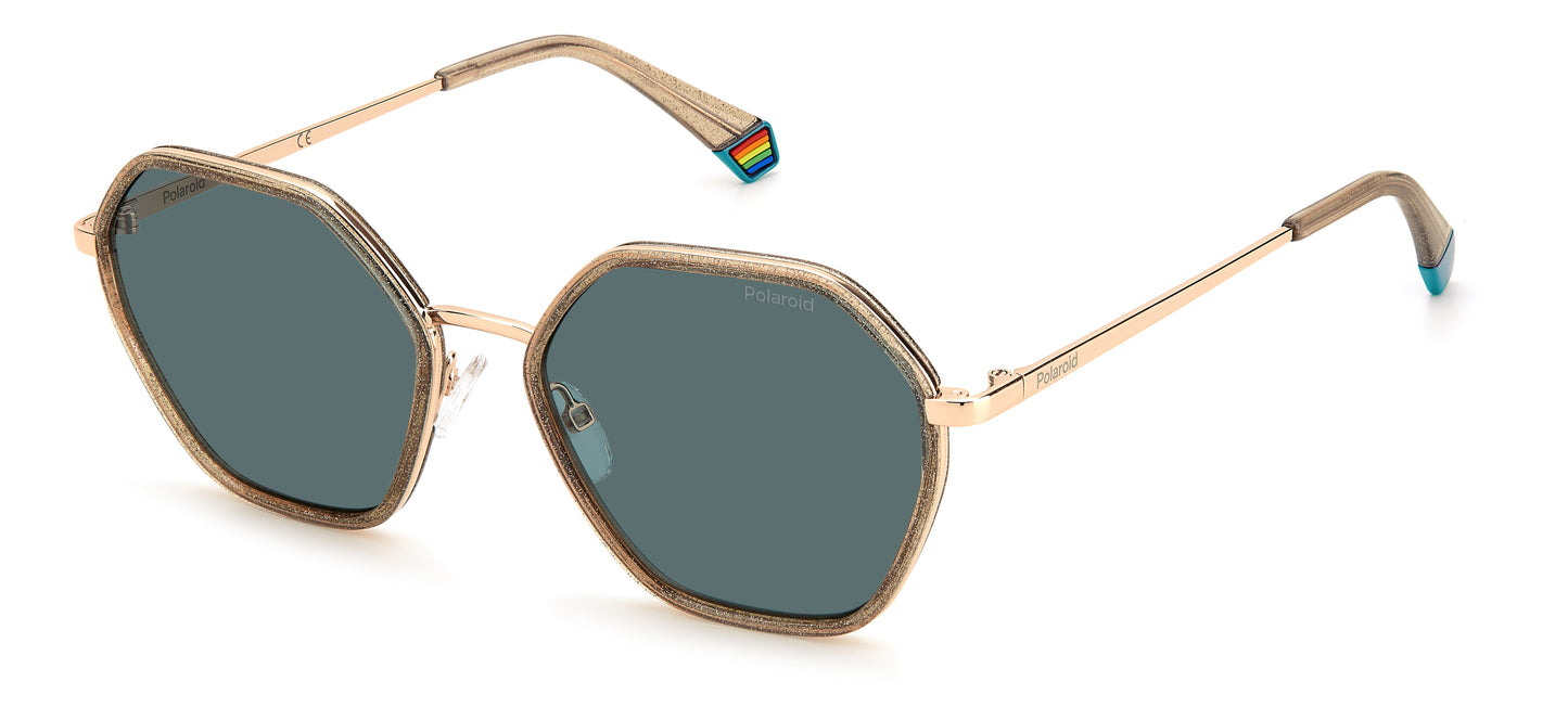 Polaroid PLD 6147/S/X 10A.C3 Gold Sunglasses - Gold frame, Grey lens