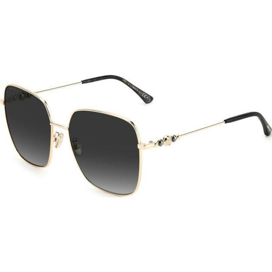 Jimmy Choo AMORA/F/SK 0009O Gold Sunglasses - Gold frame, Dark Grey lens
