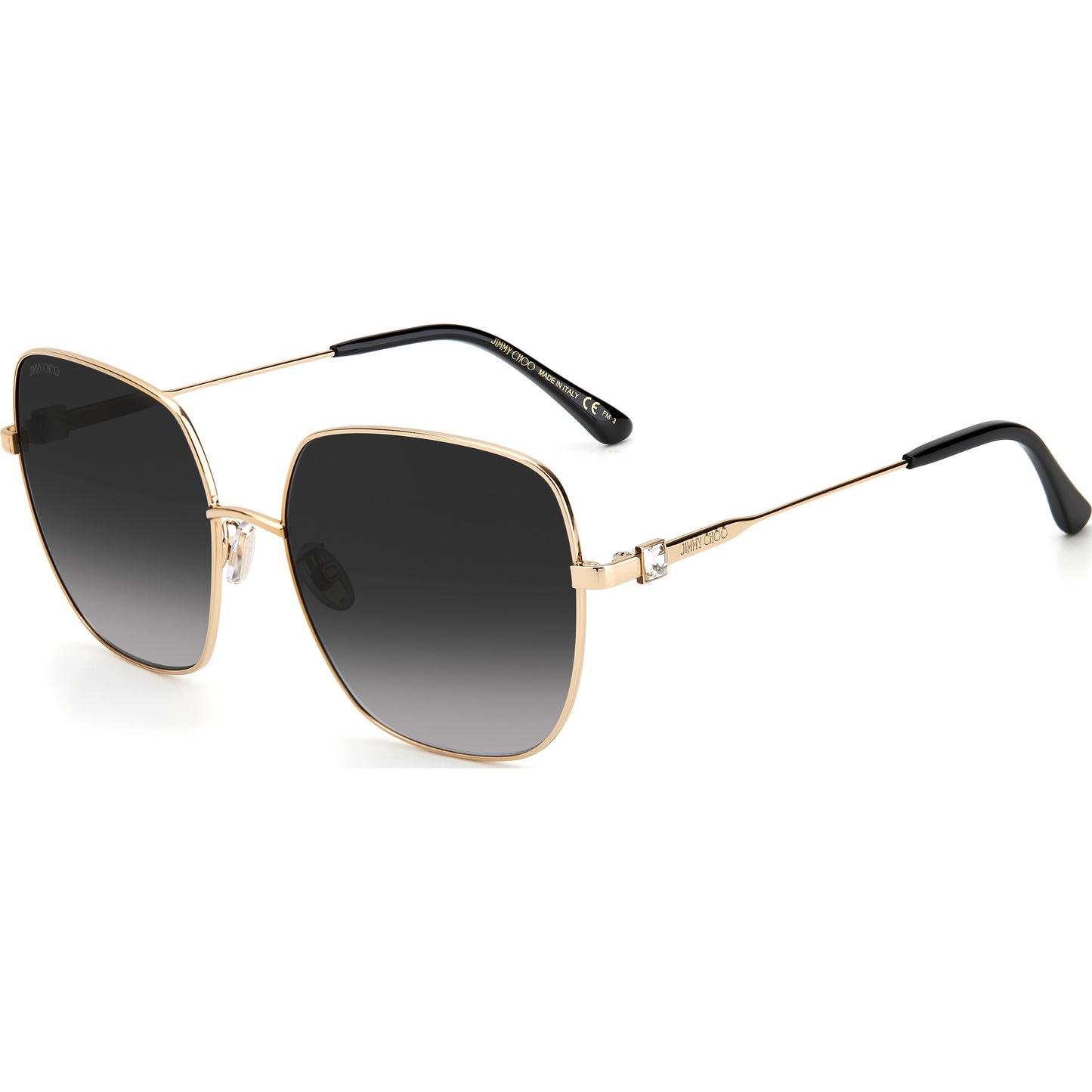 Jimmy Choo KORI/G/SK 06J GOLD Sunglasses - Gold frame, Black Lens