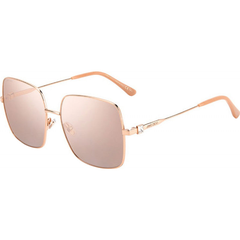 Jimmy Choo LILI/S J7D BRONZE Rose Gold Sunglasses - Pink / Rose frame, Pink Lens