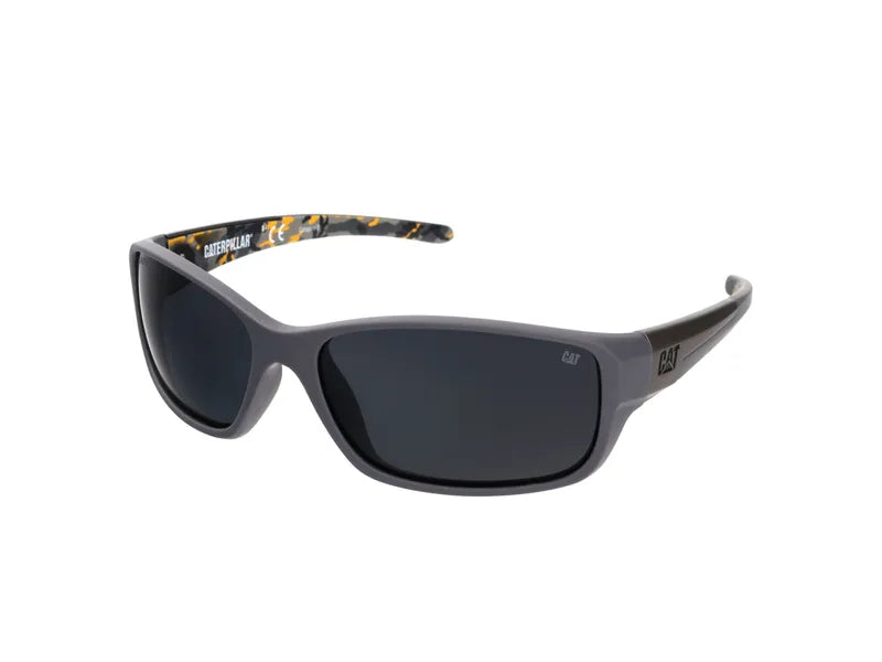 CAT CTS-SENSOR-108P Matte Grey Sunglasses - Silver / Gunmetal frame, Grey lens