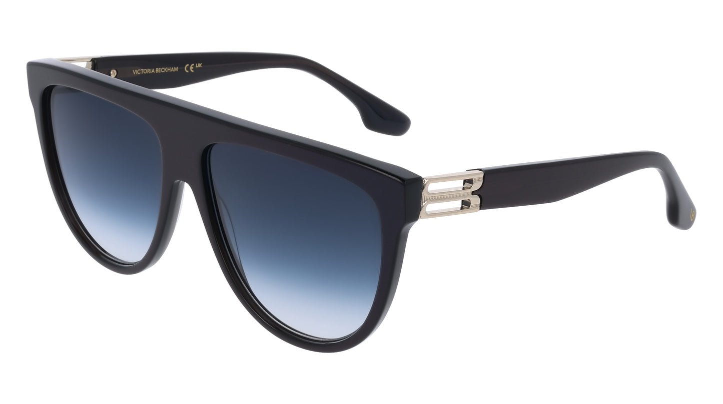 Victoria Beckham VB680S (415) Black Sunglasses - Black frame, Blue lens
