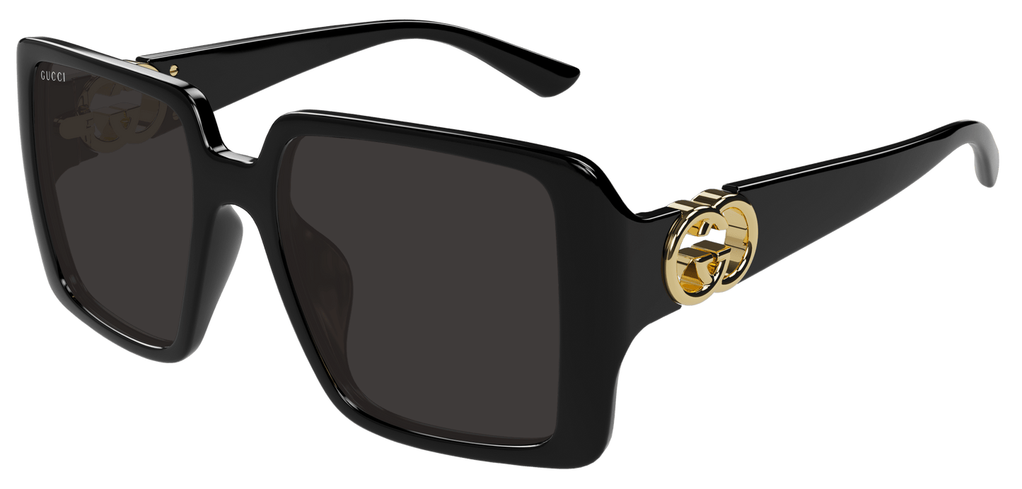Gucci GG1692S 001 Black Sunglasses - Black frame, Black/Grey Lens