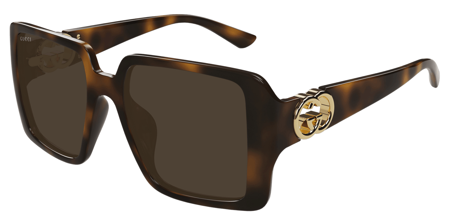 Gucci GG1692S 002 Havana Sunglasses - Brown / Tortoise frame, Brown Lens