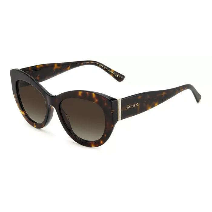 Jimmy Choo XENA/S 086HA Havana Sunglasses - Brown / Tortoise frame, Brown lens