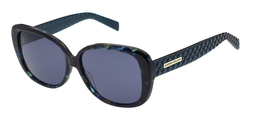 Karen Millen KM5060 604 Teal Blue Sunglasses - Blue frame, Blue lens