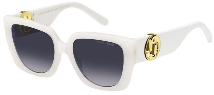 Marc Jacobs MARC 687/S SZJ White Sunglasses - Clear / Nude frame, Black lens
