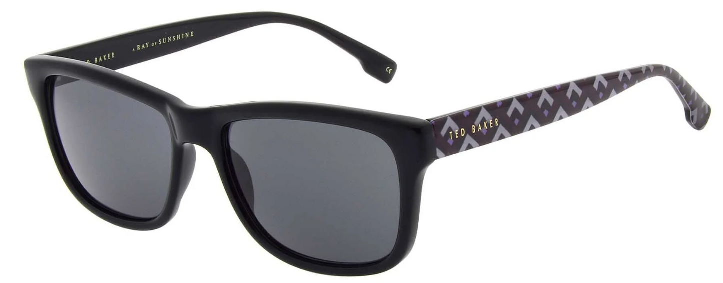 Ted Baker TB1455 011 54 Black Sunglasses - Black frame, Black Lens