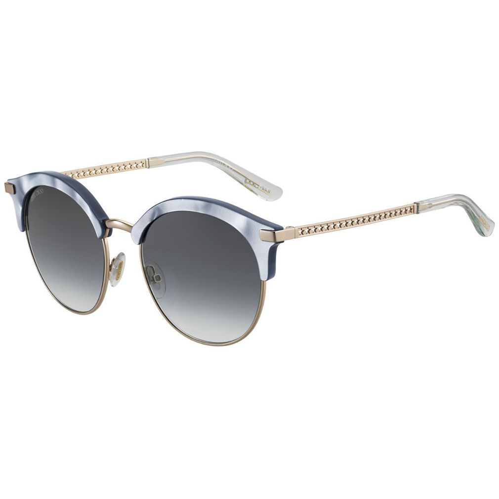 Jimmy Choo HALLY/S MVU AZURE Sunglasses - Blue frame, Dark Grey Gradient lens