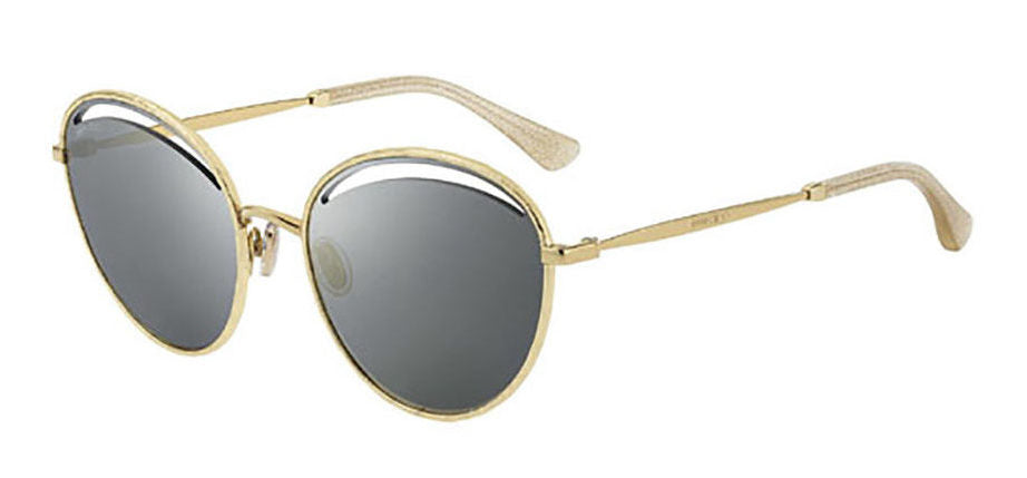 Jimmy Choo MALYA/S J5G GOLD Sunglasses - Gold frame, Grey Gradient Mirror lens