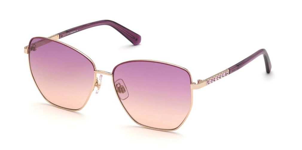 Swarovski SK0311/S 32T Gold Sunglasses - Gold frame, Purple lens