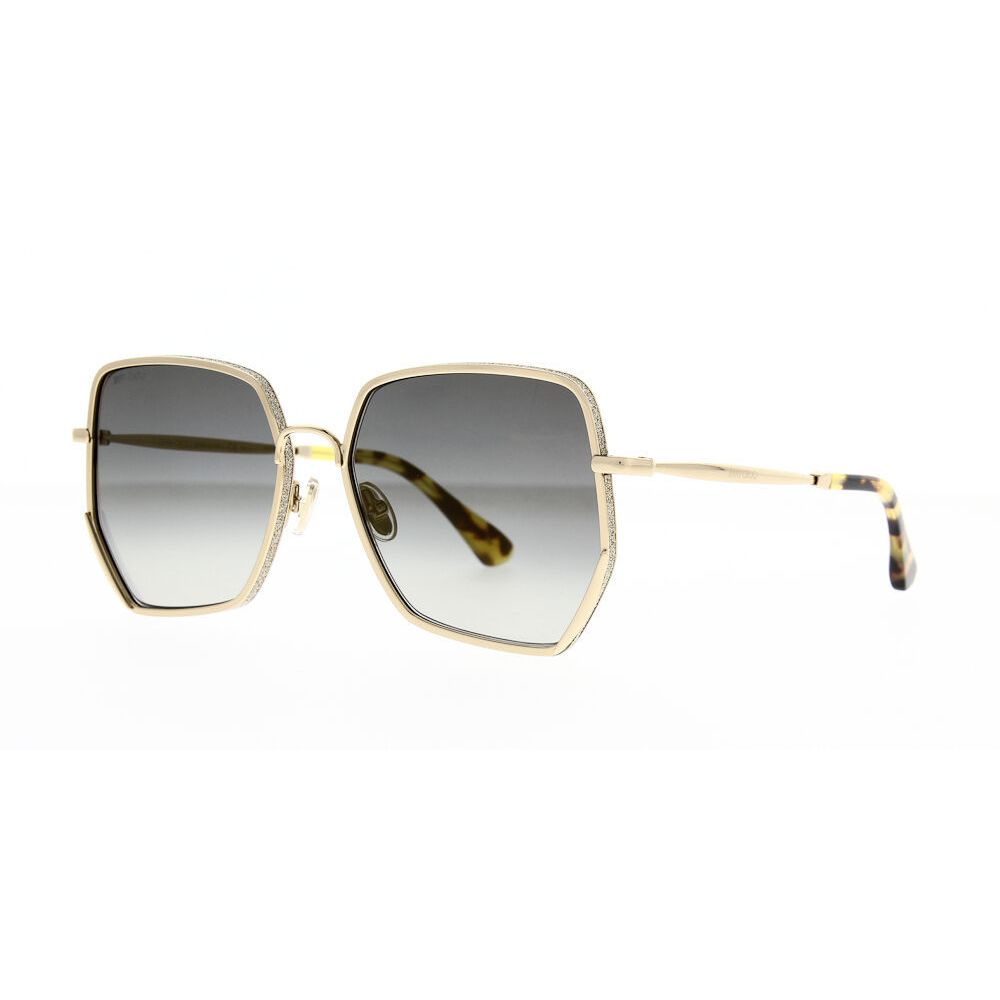 Jimmy Choo ALINE/S J5G GOLD Gold Crystals Sunglasses - Gold frame, Brown Gradient Mirror lens