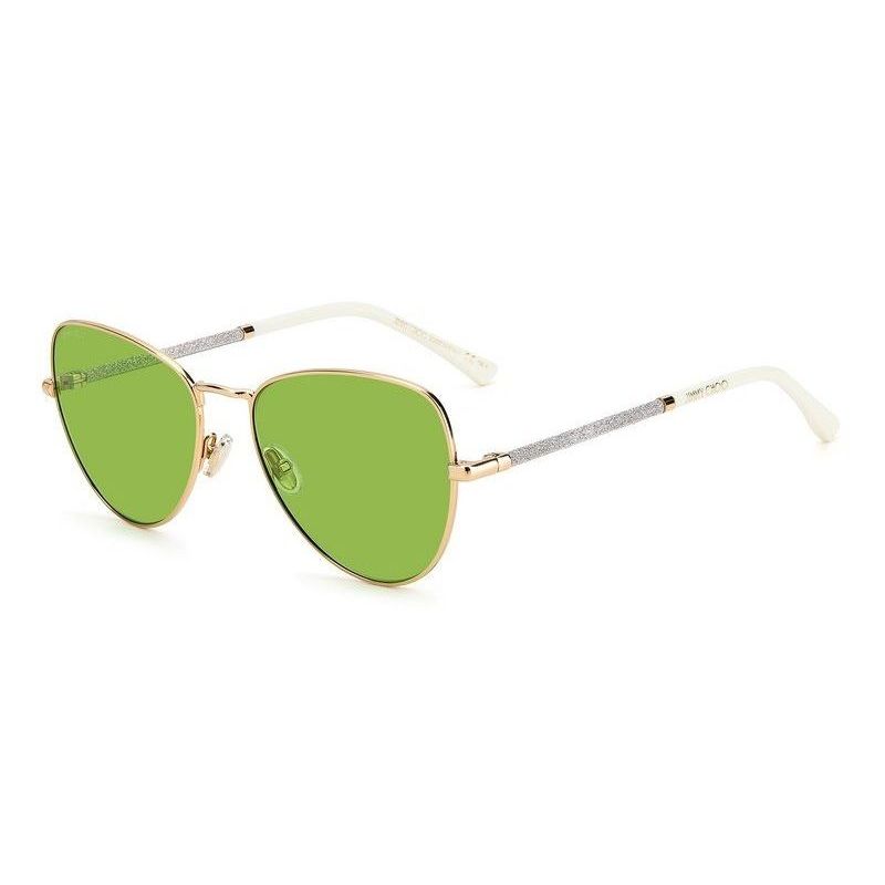 Jimmy Choo CAROL/S Y3R GOLD Sunglasses - Gold frame, Green lens