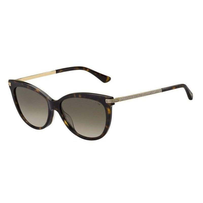 Jimmy Choo AXELLE/G/S 08656HA Havana Sunglasses - Brown / Tortoise frame, Brown Gradient lens