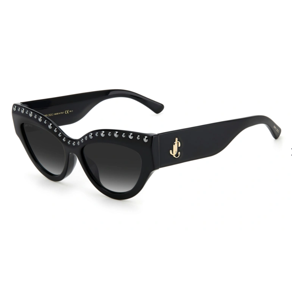 Jimmy Choo SONJA/G/S 807559O Black Sunglasses - Black frame, Dark Grey Gradient lens
