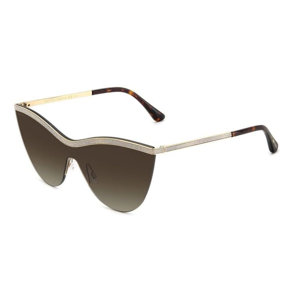 Jimmy Choo KRISTEN/S 06J99HA Gold Glitter Sunglasses - Gold frame, Grey Gradient lens