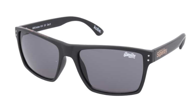Superdry SDS-KOBE-104 Black Sunglasses - Black frame, Grey lens
