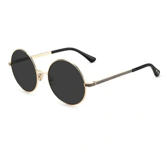 Jimmy Choo ORIANE/S RHLIR Gold Sunglasses - Gold frame, Black lens