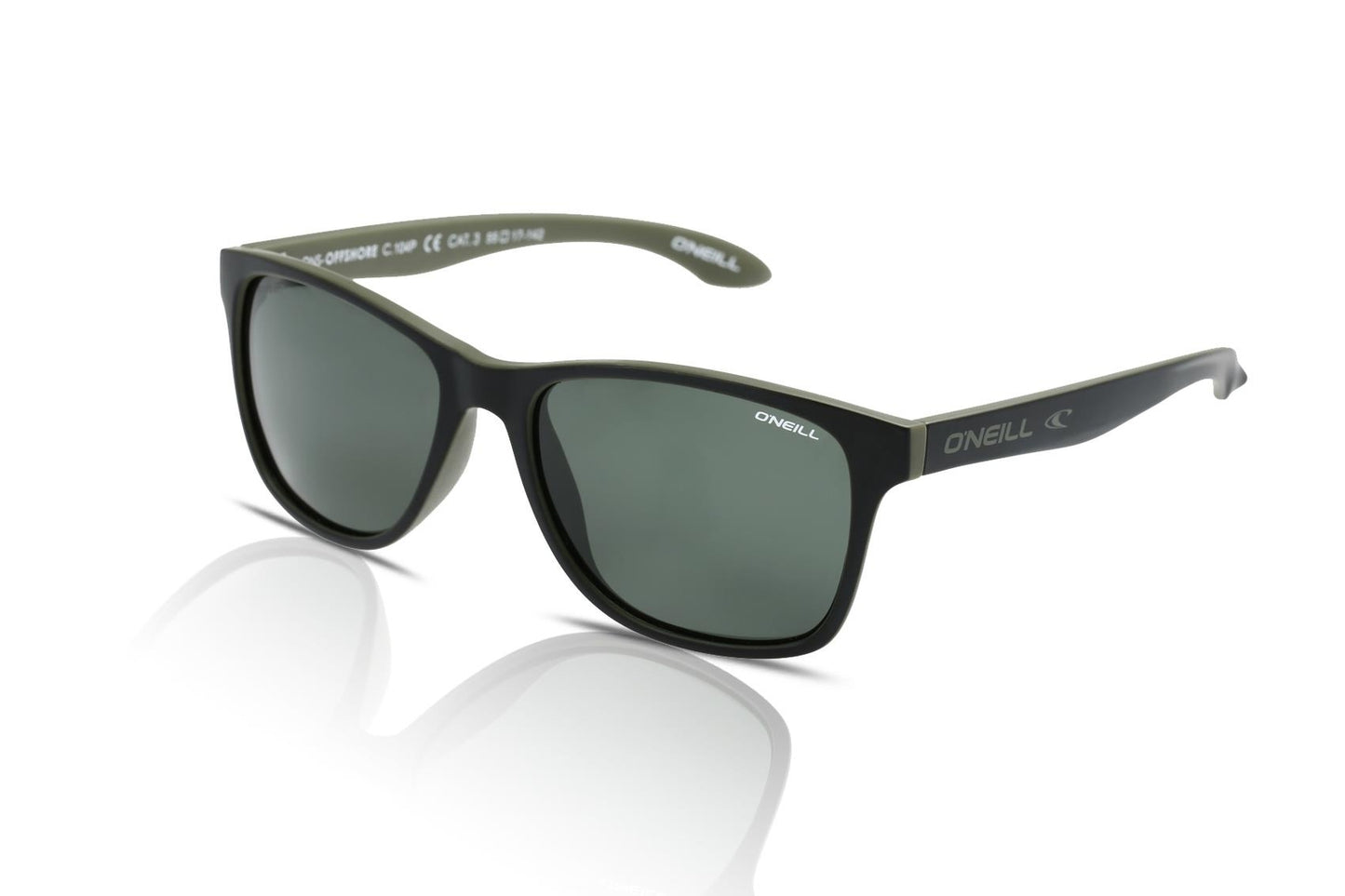O'Neill ONS-OFFSHORE-104P Matte Black, Green Sunglasses - Green frame, Green lens