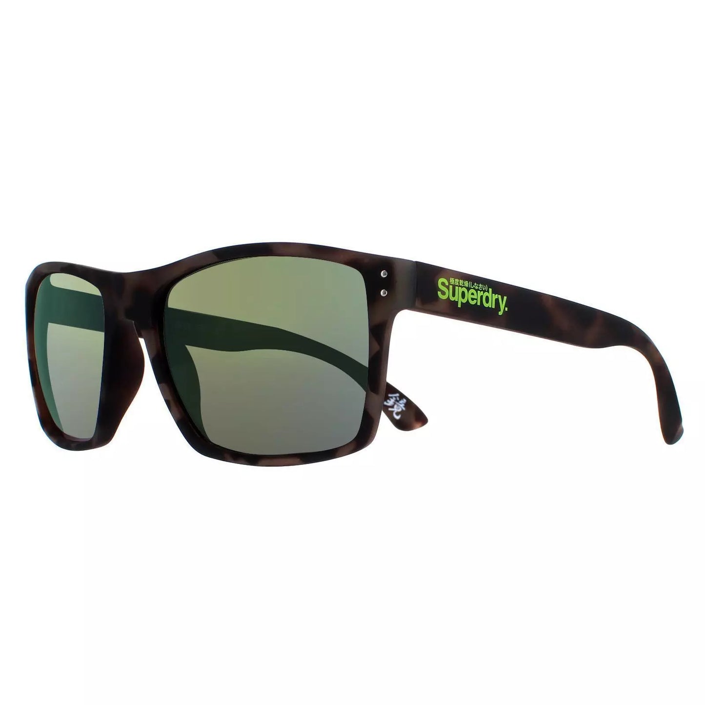 Superdry SDS-KOBE-122 Tortoise Sunglasses - Brown / Tortoise frame, Green lens