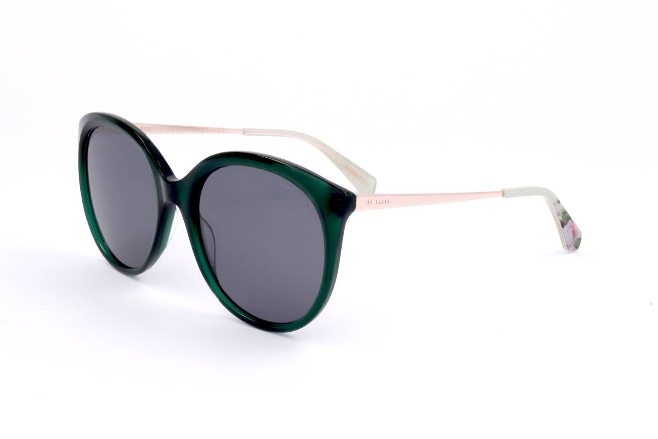 Ted Baker TB1746 551 Gloss Crystal Dark Green Sunglasses