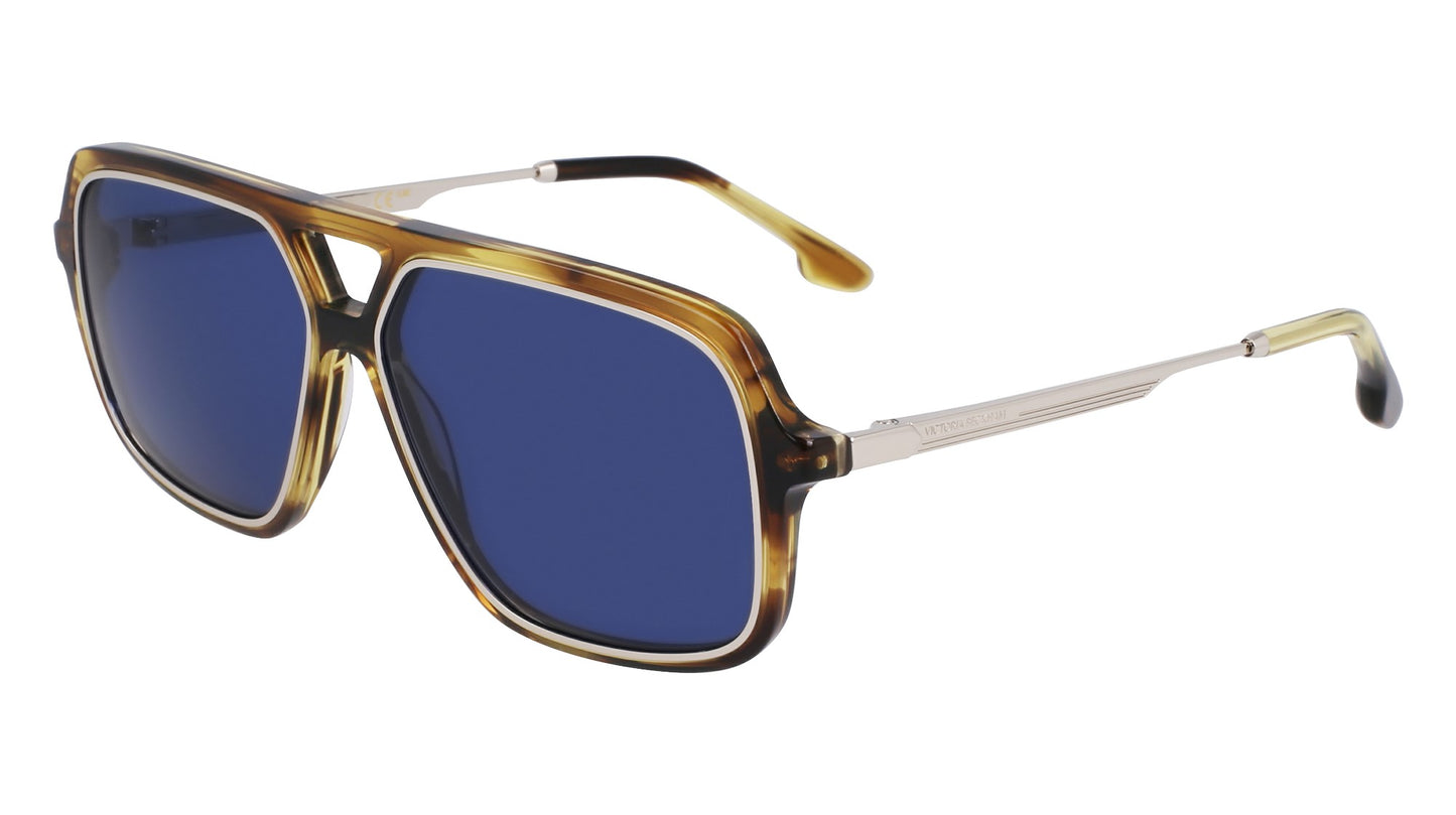 Victoria Beckham VB246S (318) Havana Sunglasses - Brown frame, Blue lens