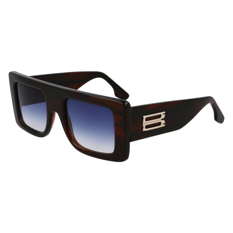 Victoria Beckham VB677S (227) Brown Sunglasses - Brown frame, Blue lens