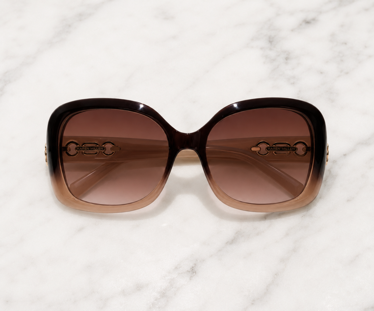Karen Millen KM5053 182 Brown Sunglasses