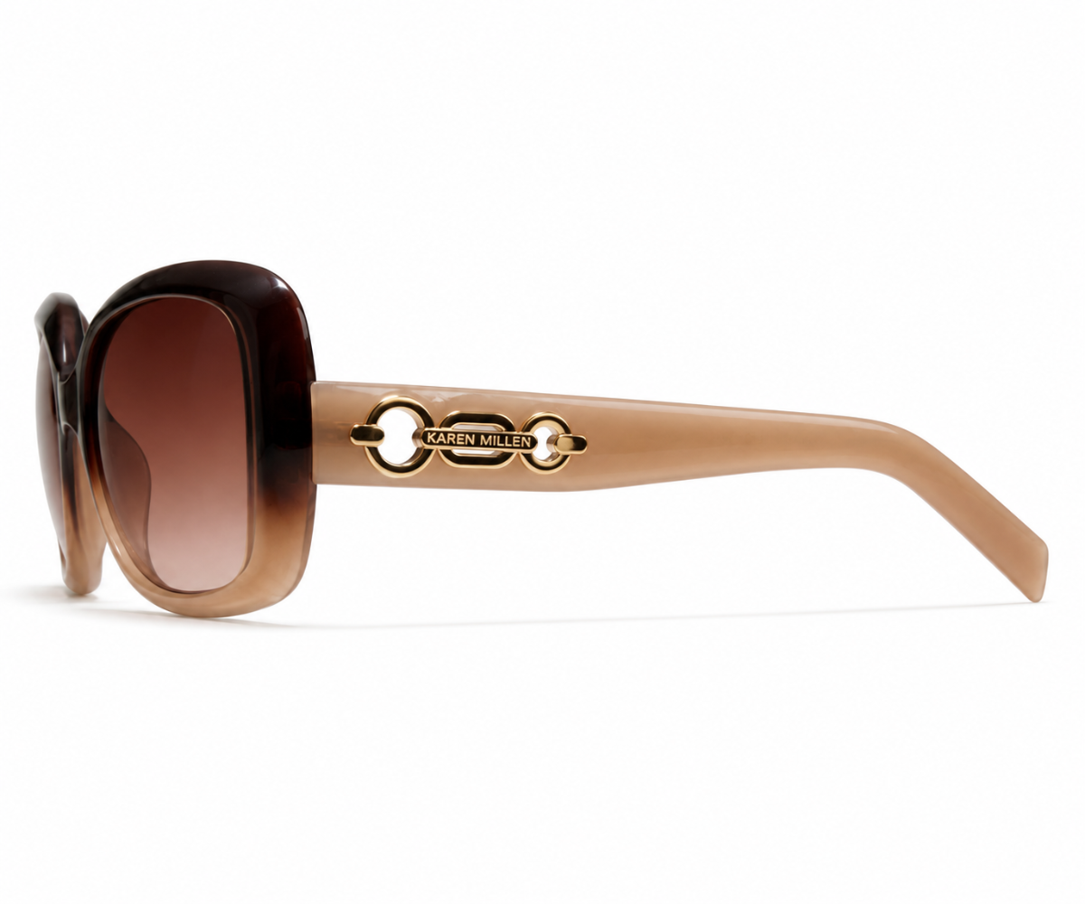 Karen Millen KM5053 182 Brown Sunglasses