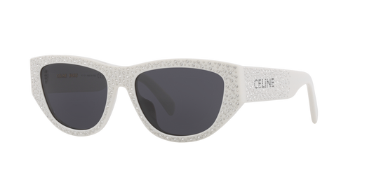 Celine CL4278US 5525A White & Crystal Stud Detail Sunglasses