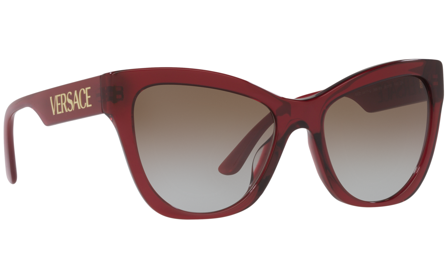 Versace 0VE4417U 388/89 Transparent Red Sunglasses - Burgundy frame, Grey lens