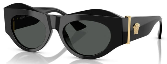 Versace 0VE4438B GB1/87 Black Sunglasses - Black frame, Grey lens