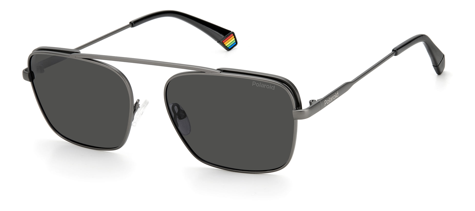 Polaroid PLD 6131/S R80.M9 MT Grey Sunglasses - Silver / Gunmetal frame, Grey lens