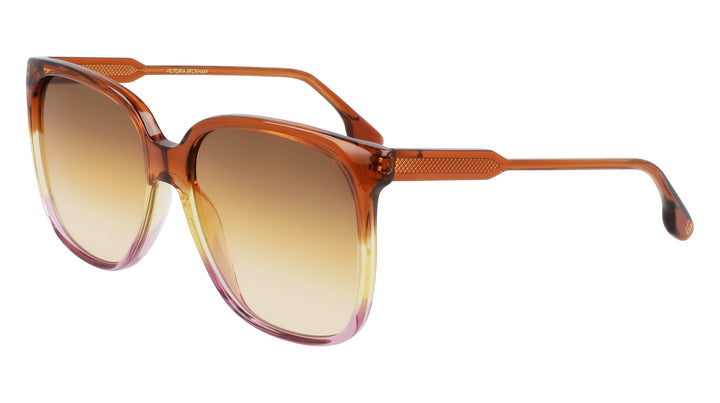 Victoria Beckham VB610SCB (241) Caramel Yellow Pink Sunglasses - Brown frame, Brown lens