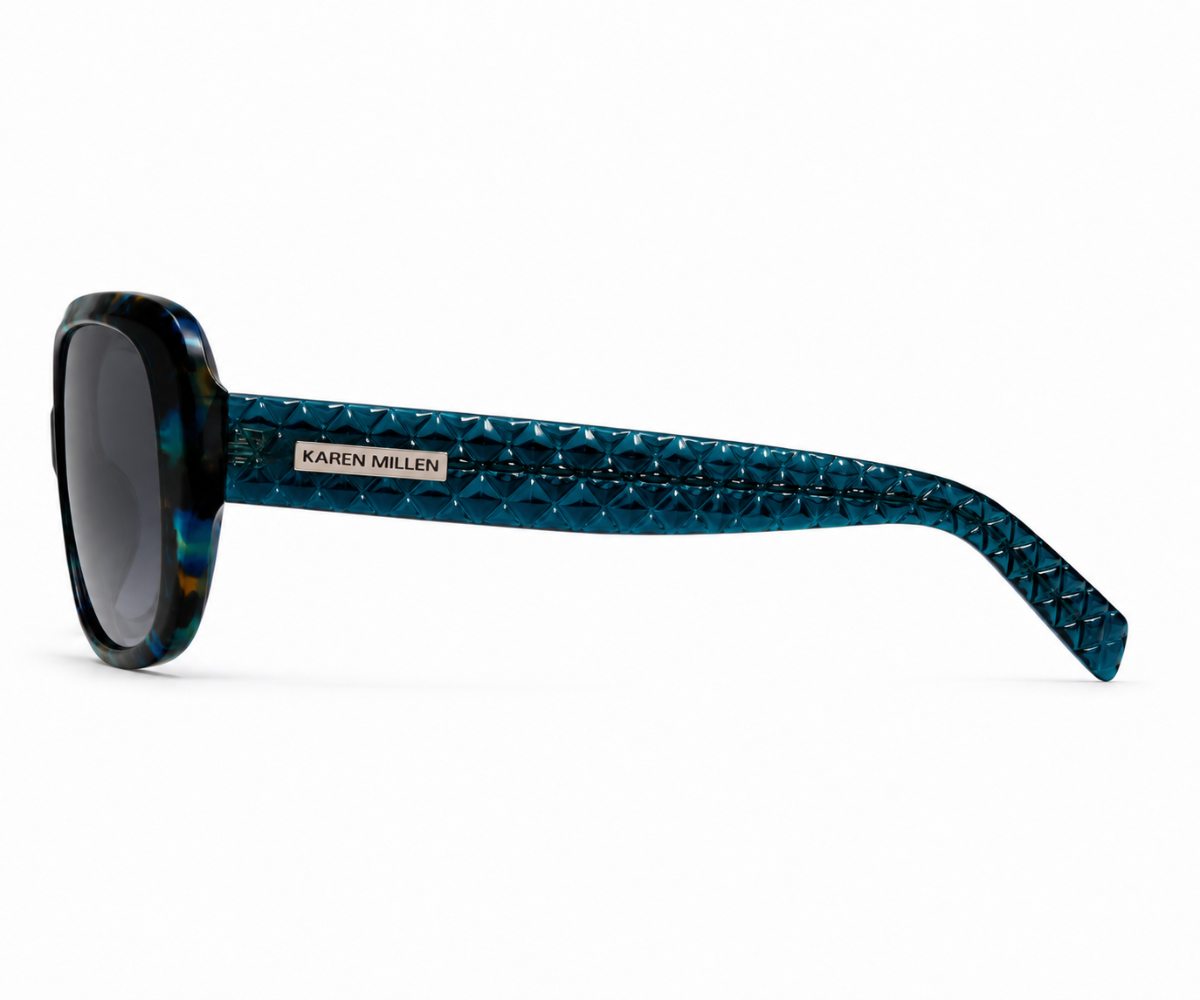 Karen Millen KM5060 604 Teal Blue Sunglasses