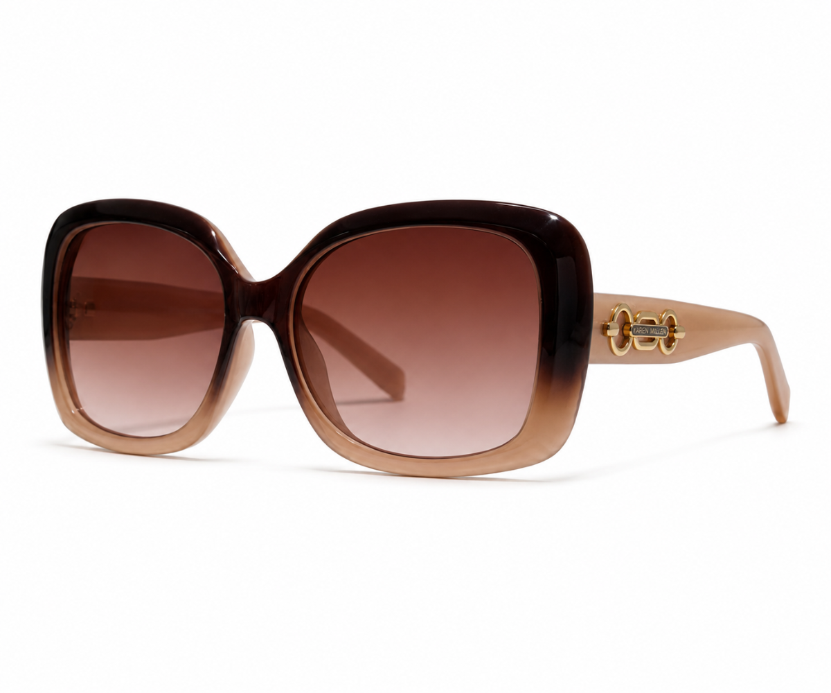 Karen Millen KM5053 182 Brown Sunglasses