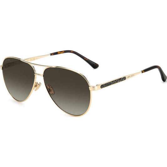 Jimmy Choo JIMENA/S 06JHA Gold Sunglasses - Gold frame, Brown lens