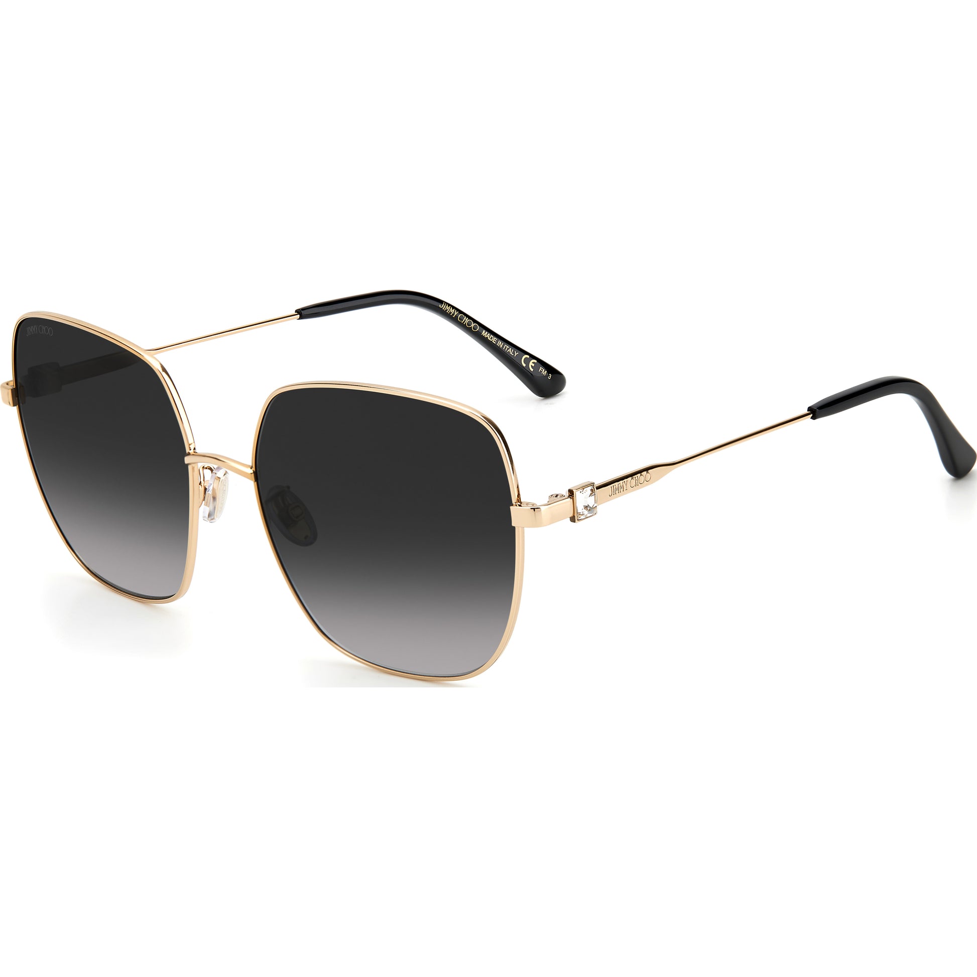 Jimmy Choo KORI/G/SK 06J GOLD Sunglasses - Gold frame, Black Lens