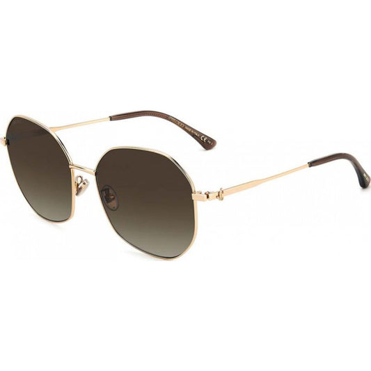 Jimmy Choo ASTRA/F/SK 000 ROSE GOLD Sunglasses - Pink / Rose frame, Brown Lens
