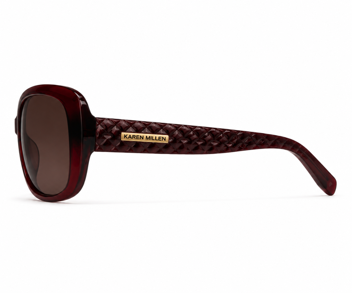 Karen Millen KM5060 249 Transparent Red Sunglasses