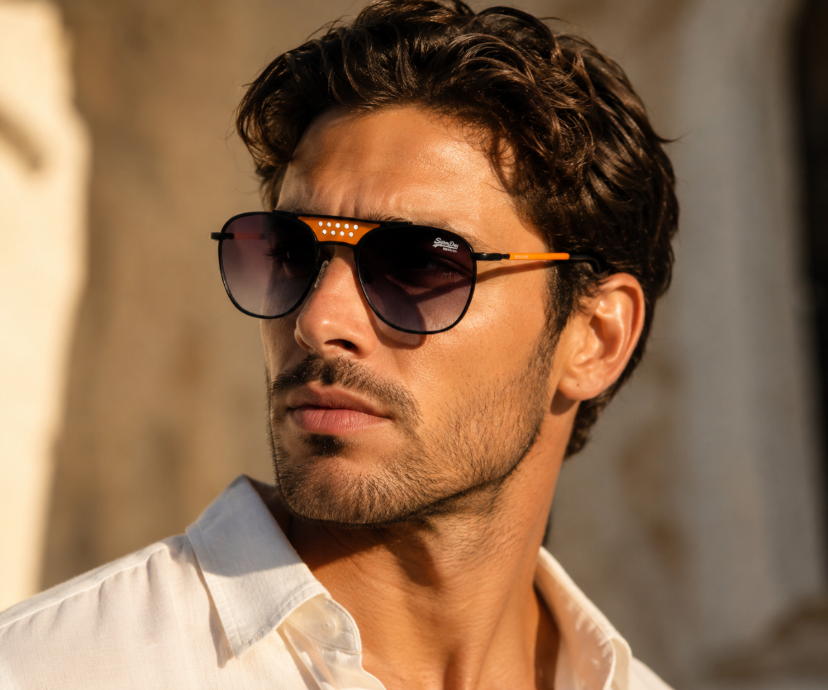 Superdry SDS-TROPHY-004 Black Orange Sunglasses - Offer