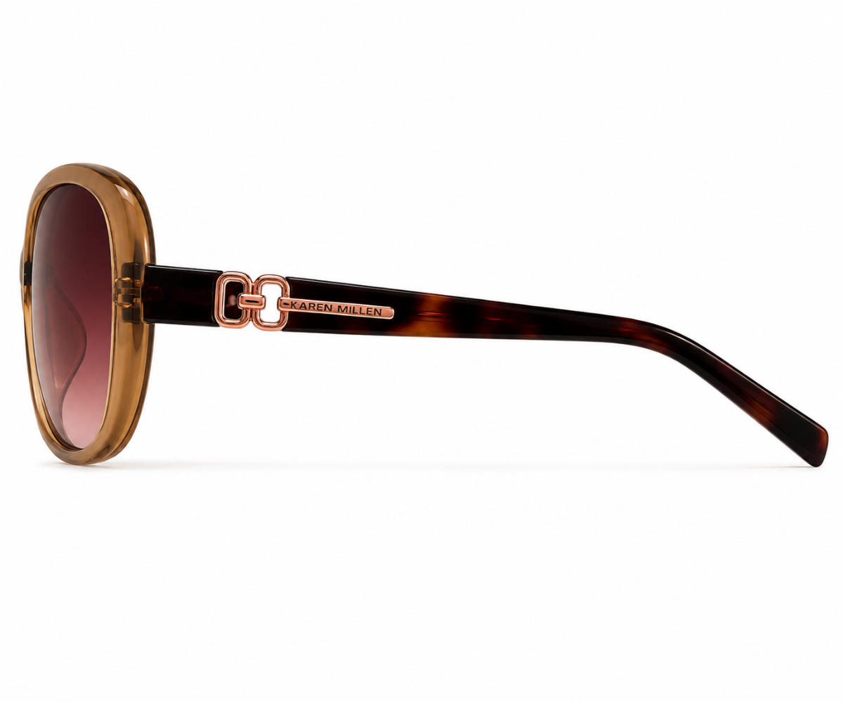 Karen Millen KM5054 101 Champagne Brown Sunglasses