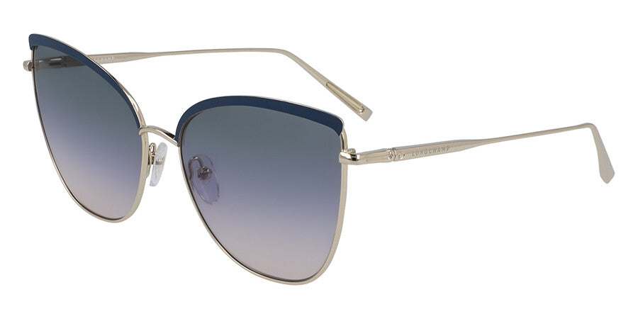 Longchamp LO130S (719) Gold Blue Sunglasses - Blue frame, Blue lens