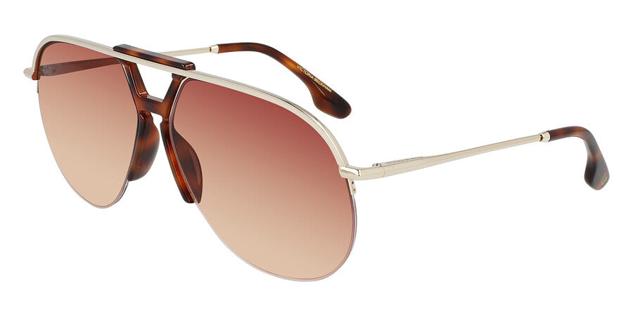 Victoria Beckham VB222S (711) Gold Sunglasses - Gold frame, Brown lens