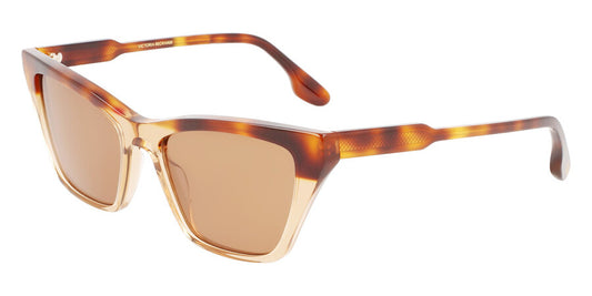 Victoria Beckham VB638S 218 MAN Transparent Brown Havana Sunglasses - Brown frame, Brown lens