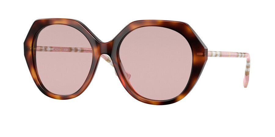 Burberry 0BE4375F 4019/5 Dark Havana Sunglasses - Brown / Tortoise frame, Pink lens