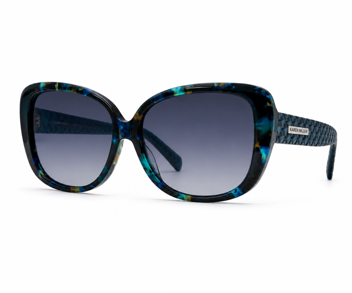 Karen Millen KM5060 604 Teal Blue Sunglasses