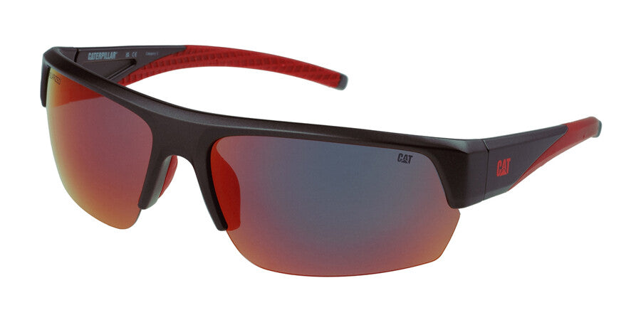 CAT CTS-8022-108P Matte Metallic Grey Sunglasses - Silver / Gunmetal frame, Silver lens