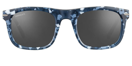 Serengeti SS576007 Shiny Blue Marble Sunglasses - Blue frame, Grey lens