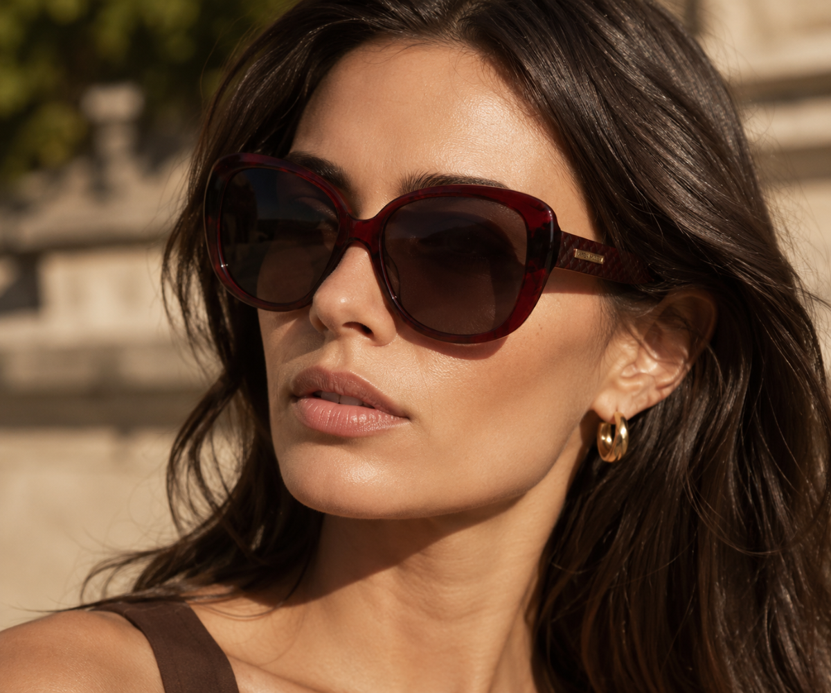 Karen Millen KM5060 249 Transparent Red Sunglasses